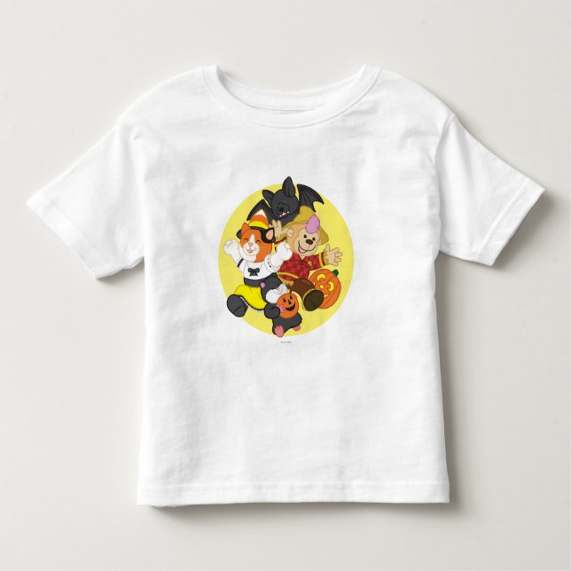 Camiseta Infantil Webkinz o Dia das Bruxas Pets a lua (Frente)