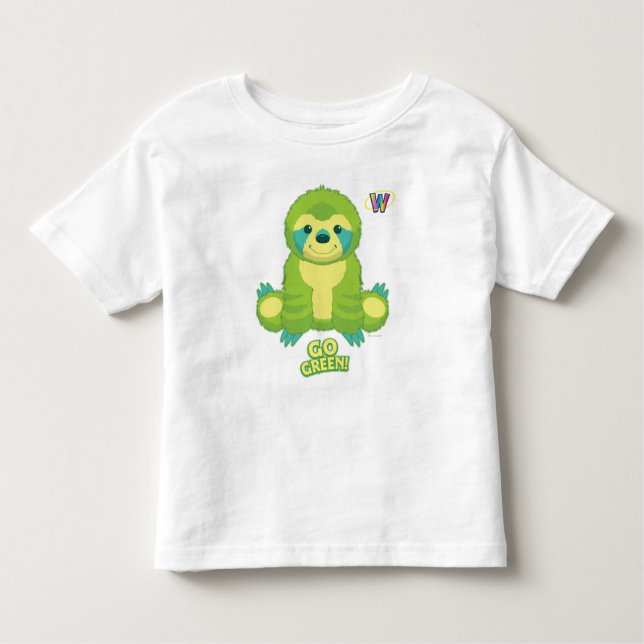 Camiseta Infantil Webkinz vai teste padrão verde (Frente)