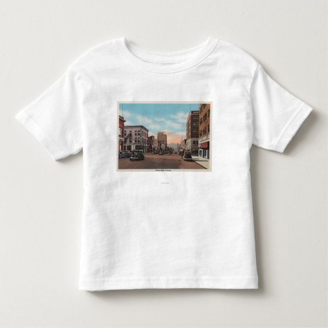 Camiseta Infantil Wenatchee, opinião de WAStreet da avenida de (Frente)