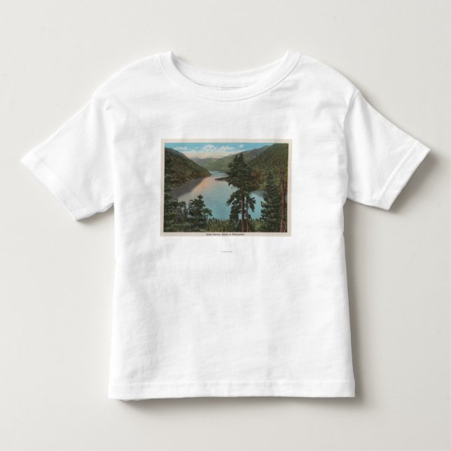 Camiseta Infantil Wenatchee, WAView do lago Chelan (Frente)