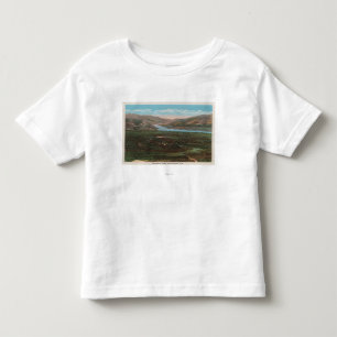 Camiseta Infantil Wenatchee, WAView do vale & Rio Columbia