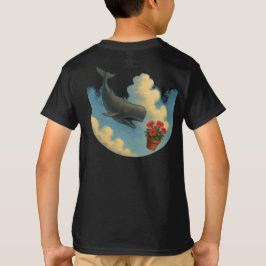 Camiseta Infantil Whale & Bowl Of Petunias - Back