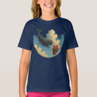 Camiseta Infantil Whale & Bowl Of Petunias - Front