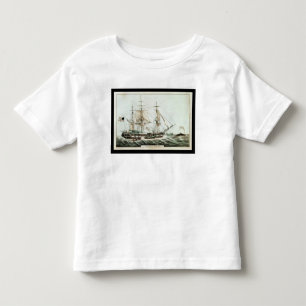 Camiseta Infantil Whaler americano, gravado pelo Currier de