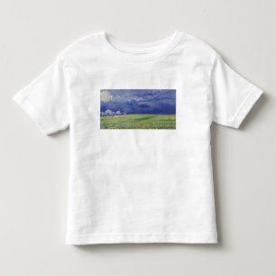 Camiseta Infantil Wheatfields de Vincent van Gogh   sob o