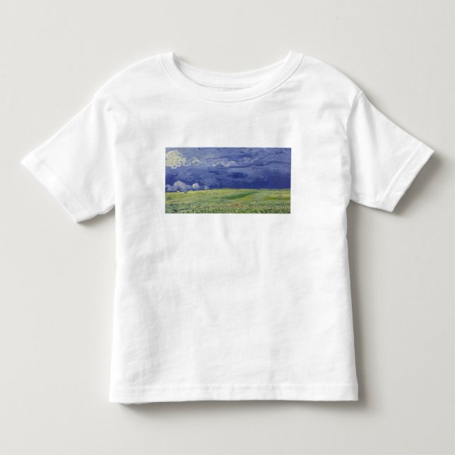 Camiseta Infantil Wheatfields de Vincent van Gogh | sob o (Frente)
