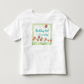 Camiseta Infantil Whimsey Flowers Festa de aniversário Shirt