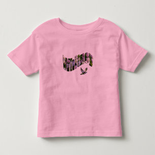 Camiseta Infantil Whitney, Logotipo do nome das garotas Florais,