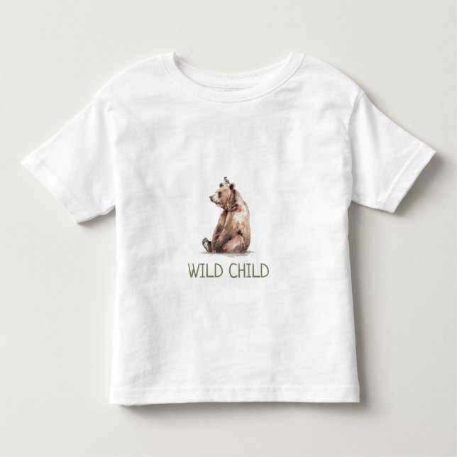 Camiseta Infantil WiILD JILD Woodland Bear | Baby Toddler T-Shirt (Frente)