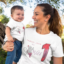 Camiseta Infantil Wild One boy primeira festa engraçada de aniversár