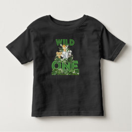 Camiseta Infantil Wild One Safari Primeiro Aniversário