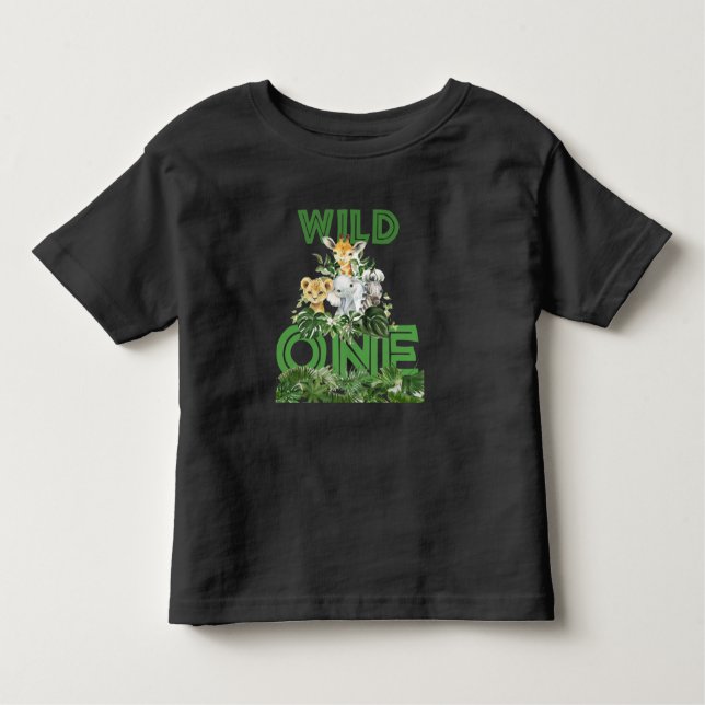 Camiseta Infantil Wild One Safari Primeiro Aniversário (Frente)
