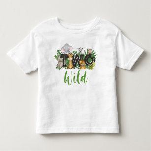 Camiseta Infantil Wild One segundo aniversário safari Party Toddler