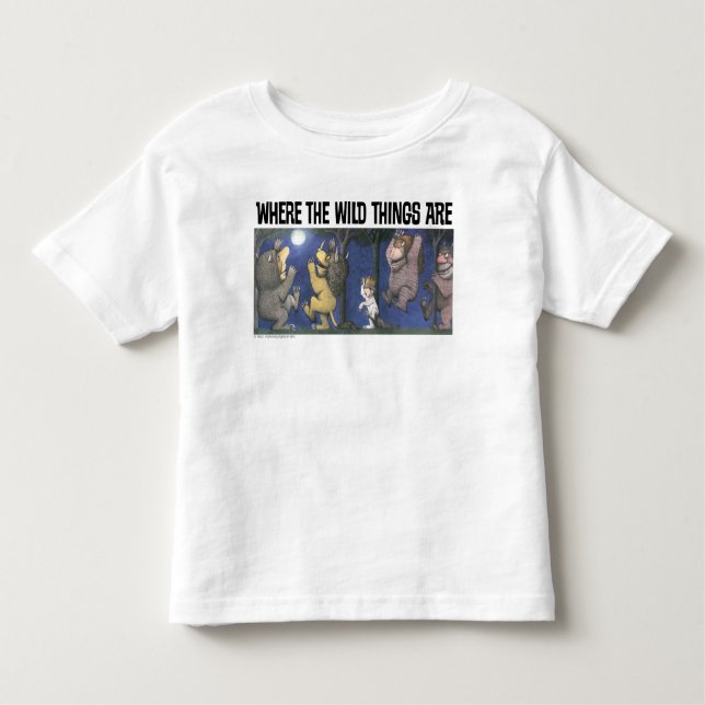 Camiseta Infantil Wilds Things e Max Dancing em Lua (Frente)