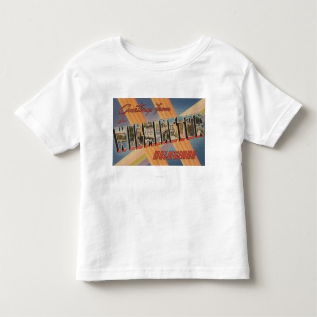 Camiseta Infantil Wilmington, Delaware - grandes cenas da letra (Frente)