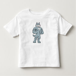 Camiseta Infantil Wolf como Bodybuilder extreme