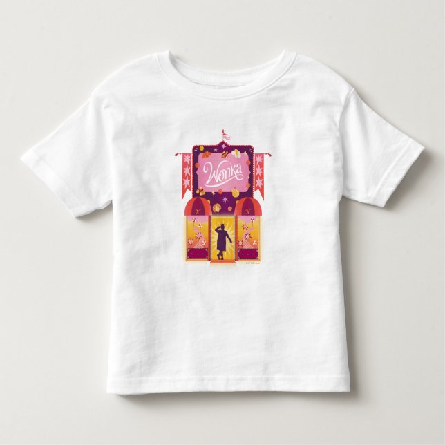 Camiseta Infantil Wonka Candy Store Graphic (Frente)