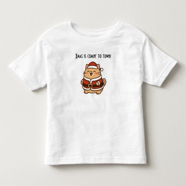 Camiseta Infantil Wonky Zoo Toddler T-shirt - Funny Cat (Frente)