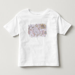 Camiseta Infantil Worchestershire, gravado por Jodocus Hondius