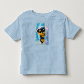 Camiseta Infantil Wuffoo Molli Cachorro Fofo Kawaii Caverna de Gelo