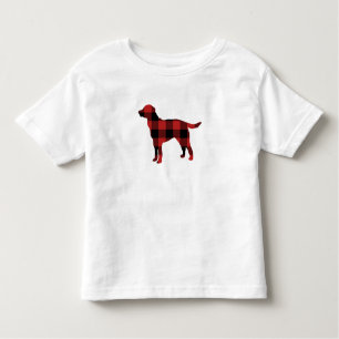 Camiseta Infantil Xadrez de cães Buffalo Check Silhout Natal
