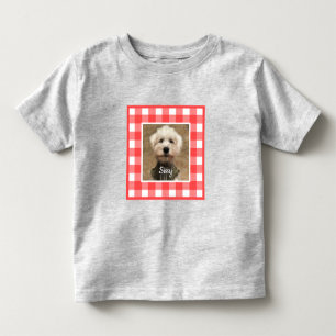 Camiseta Infantil Xadrez de Verificação de Buffalo Vermelho do País