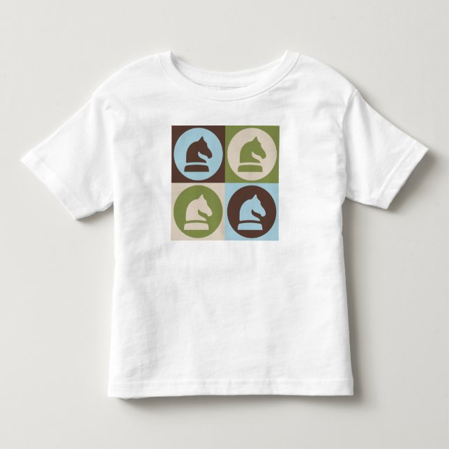 Camiseta Infantil Xadrez do pop art (Frente)