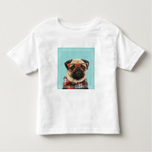 Camiseta Infantil Xadrez Shirt Pug