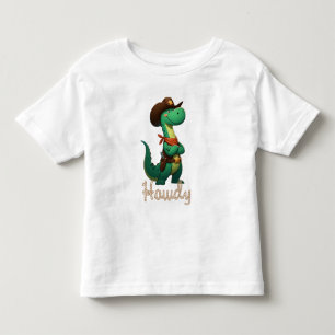 Camiseta Infantil Xerife/cowboy dinossauro fofo