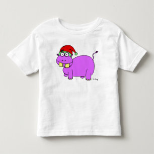 Camiseta Infantil Xmas Hippo Toddler T-Shirt