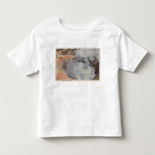 Camiseta Infantil Yellowstone, WYView da cratera do vulcão da lama (Frente)