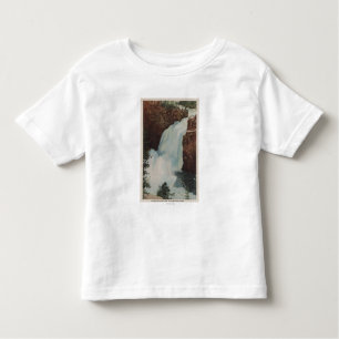 Camiseta Infantil Yellowstone, WYView de quedas de Yellowstone River