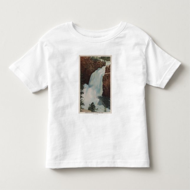 Camiseta Infantil Yellowstone, WYView de quedas de Yellowstone River (Frente)