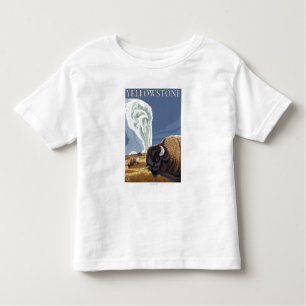 Camiseta Infantil YellowstoneBison com fiel velho