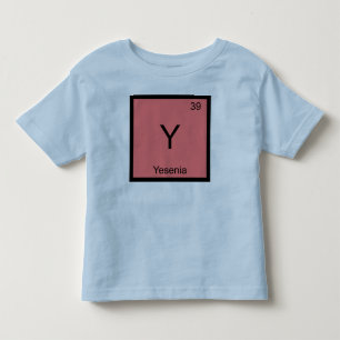 Camiseta Infantil Yesenia Nome Química Elemento Tabela Periódica