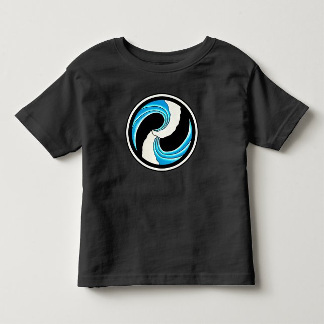 Camiseta Infantil Yin Yang Waves (Frente)