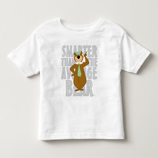 Camiseta Infantil Yogi "Mais Inteligente Que O Urso Médio" (Frente)