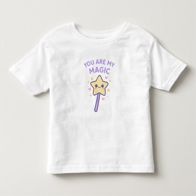 Camiseta Infantil You Are My Magic Wand – Cute Toddler Girl T-Shirt (Frente)