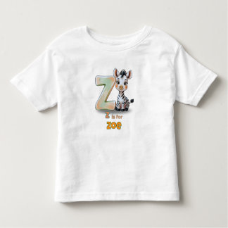 Camiseta Infantil Z is for Zoe - Personalized Toddler T-Shirt