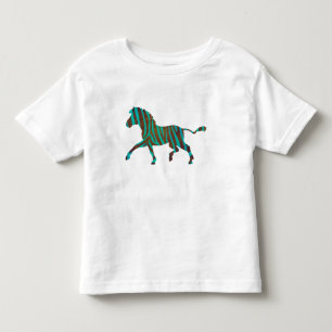Camiseta Infantil Zebra Brown e Impressão de Teal