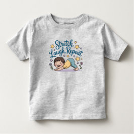 Camiseta Infantil Zen Stretch laugh repeat yoga lover