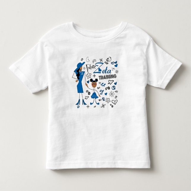 Camiseta Infantil Zeta futuro criança da phi do Zeta do treinamento (Frente)