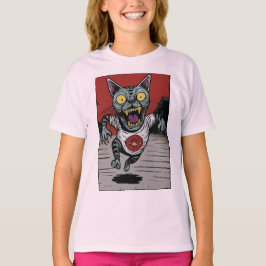 Camiseta Infantil Zombie Runner Cat - Front