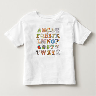 Camiseta Infantil Zoo Animal Alphabet Letters ABCs Learning