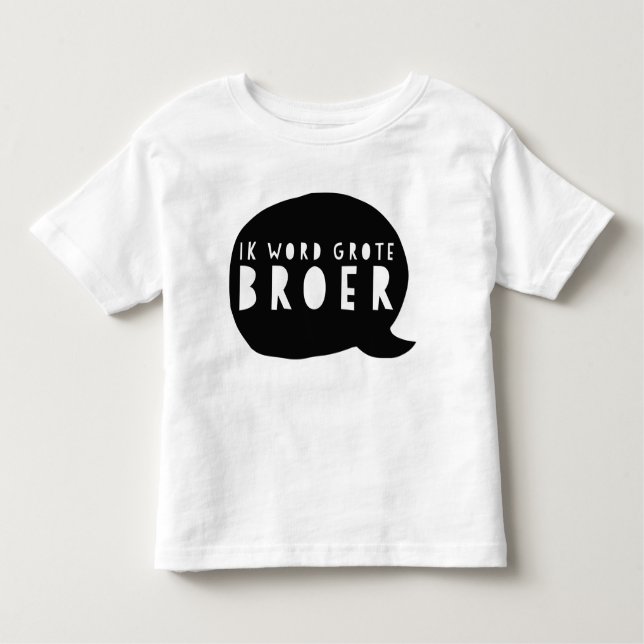 Camiseta Infantil Zwangerschapsaankondiging: Ik word grote broer (Frente)