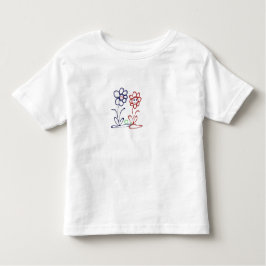 Camiseta Infantil Zwei Blumen mit Herz