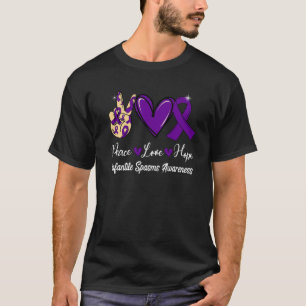 Camiseta Infantile Spasma Consciência Paz Amar Esperança Ro