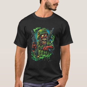 Camiseta Infantry Rampage – Ilustração Militar de Arte de R