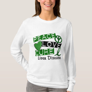Camiseta Infecção hepática da cura do amor da paz