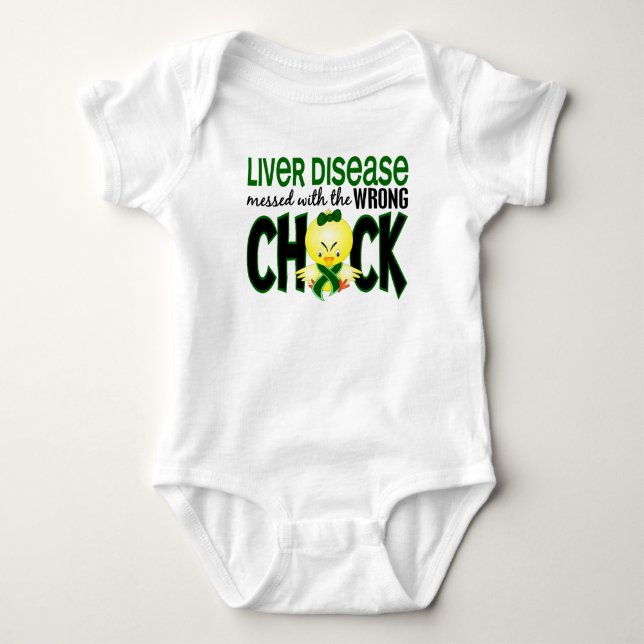 Camiseta Infecção hepática sujada com o pintinho errado (Frente)